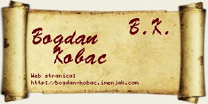 Bogdan Kobac vizit kartica